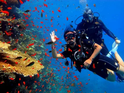 A luxury yacht sailing on the Red Sea near Sharm El Sheikh at sunset
