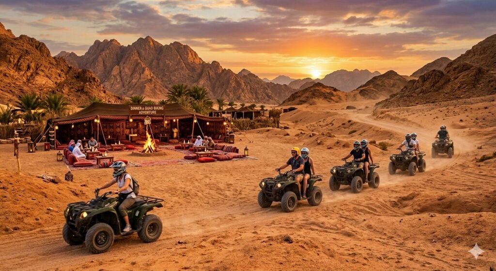 Quad biking and Bedouin dinner at sunset in Sharm El Sheikh desert
