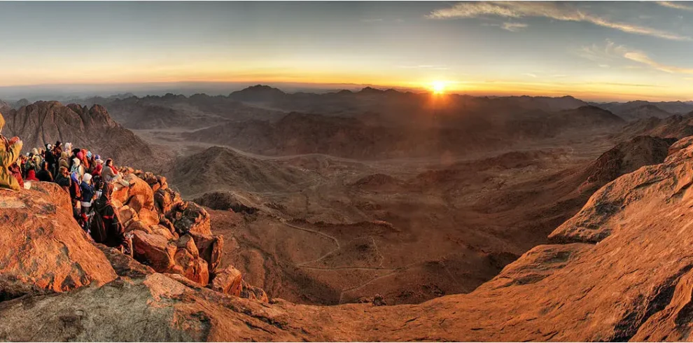 Sunrise over Mount Moses and St. Catherine Monastery.