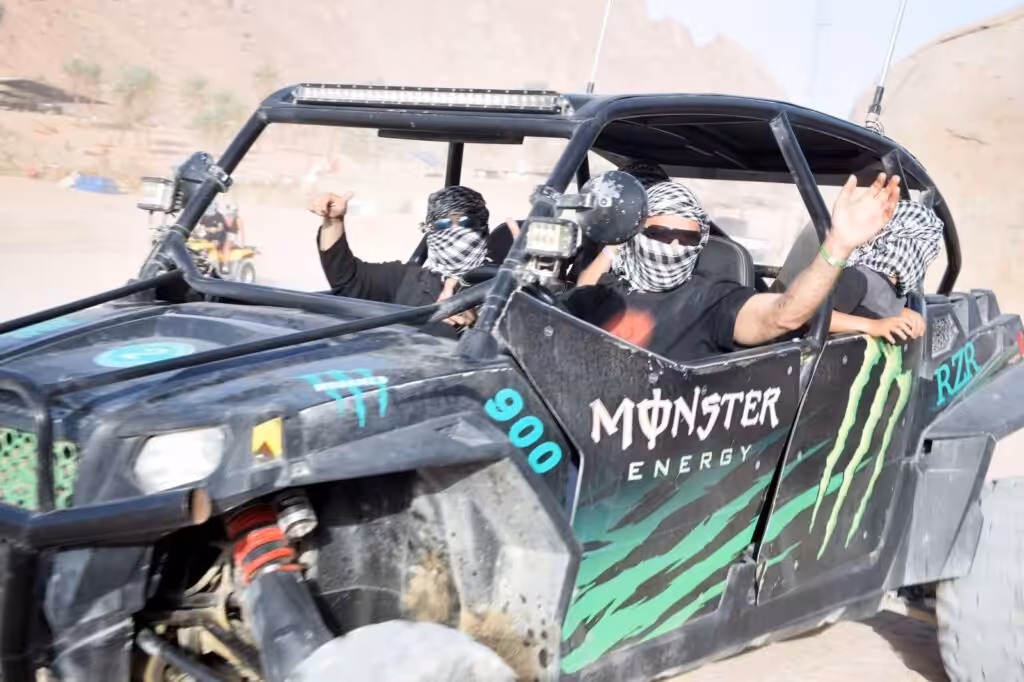 Family desert safari trip in Sharm El Sheikh with family car ride, Bedouin dinner, and live entertainment show