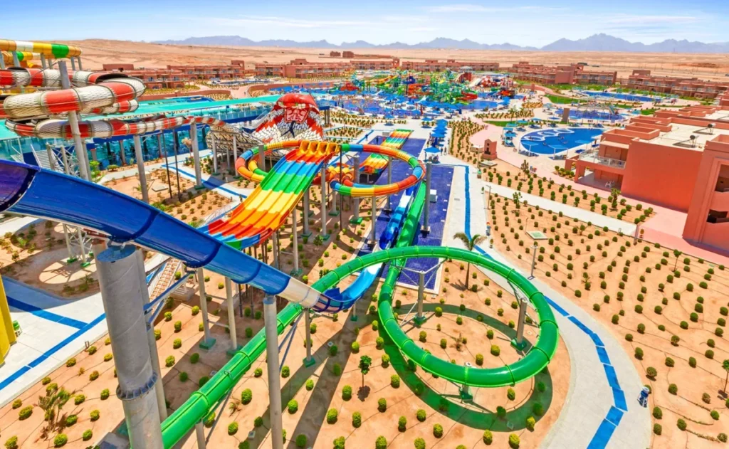 Aqua Park Sharm El Sheikh with thrilling water slides and family pools in Sinai