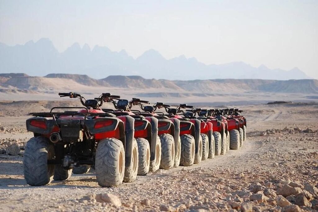 Sharm Excursions - Our large fleet of quad bikes in the Sinai desert