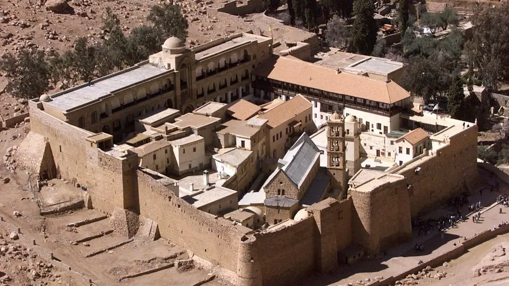 Saint Catherine Monastery in Sinai mountains at the foot of Mount Sinai